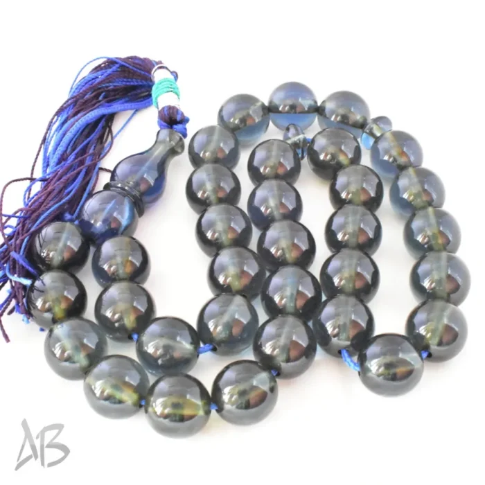 تسبیح سندلوس 33 دانه بودار آلمانی تراش هنگ کنگ سایز 14 کد 1214 آقابزرگ - Image 3