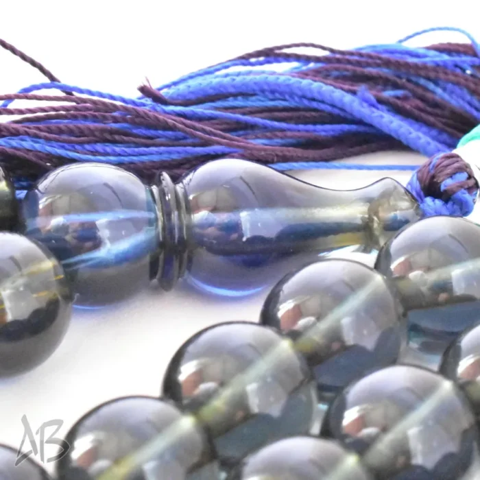 تسبیح سندلوس 33 دانه بودار آلمانی تراش هنگ کنگ سایز 14 کد 1214 آقابزرگ - Image 4