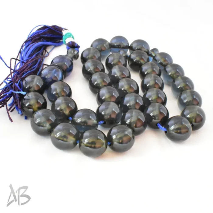 تسبیح سندلوس 33 دانه بودار آلمانی تراش هنگ کنگ سایز 14 کد 1214 آقابزرگ - Image 6