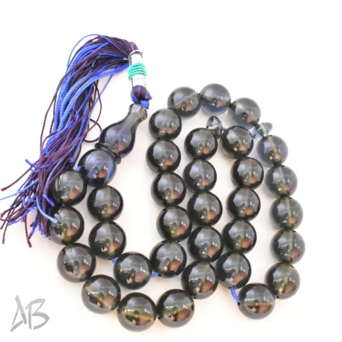 تسبیح سندلوس 33 دانه بودار آلمانی تراش هنگ کنگ سایز 14 کد 1214 آقابزرگ - Image 8