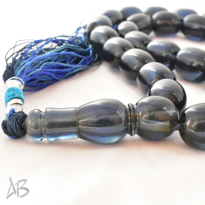 تسبیح سندلوس بودار 33 دانه اصل کد 1215 استوانه‌ای لبه گرد شمش مرغوب آلمانی تراش هنگ کنگ - Image 4