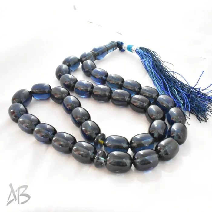 تسبیح سندلوس بودار 33 دانه اصل کد 1215 استوانه‌ای لبه گرد شمش مرغوب آلمانی تراش هنگ کنگ - Image 7