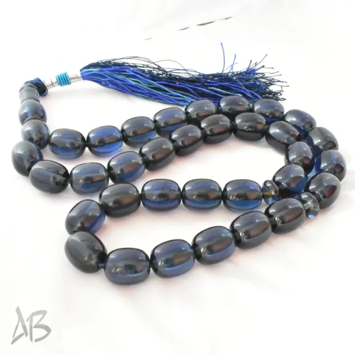 تسبیح سندلوس بودار 33 دانه اصل کد 1215 استوانه‌ای لبه گرد شمش مرغوب آلمانی تراش هنگ کنگ - Image 8