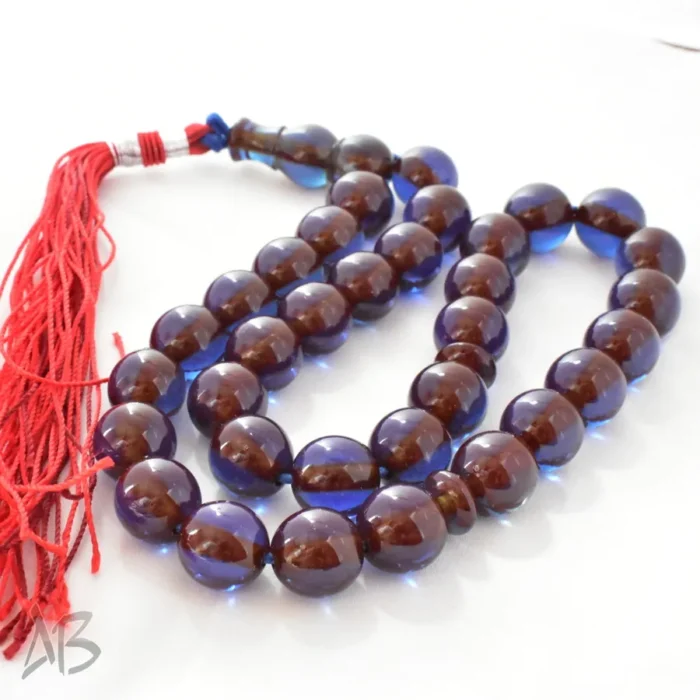 تسبیح سندلوس 33 دانه بودار آلمانی (تراش هنگ کنگ) دوپوست سایز 12 کد 1216 آقابزرگ - Image 4