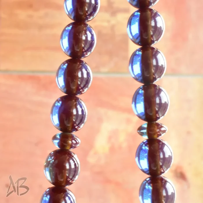 تسبیح سندلوس 33 دانه بودار آلمانی (تراش هنگ کنگ) دوپوست سایز 12 کد 1216 آقابزرگ - Image 10