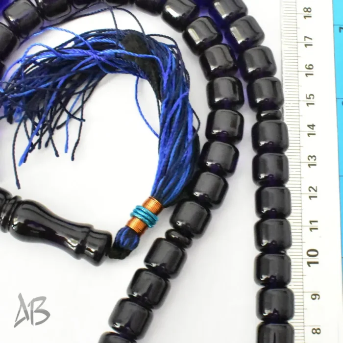 تسبیح سندلوس بودار 53 دانه اصل کد 1221 استوانه‌ای دو پوست خوشرنگ آقابزرگ - Image 5