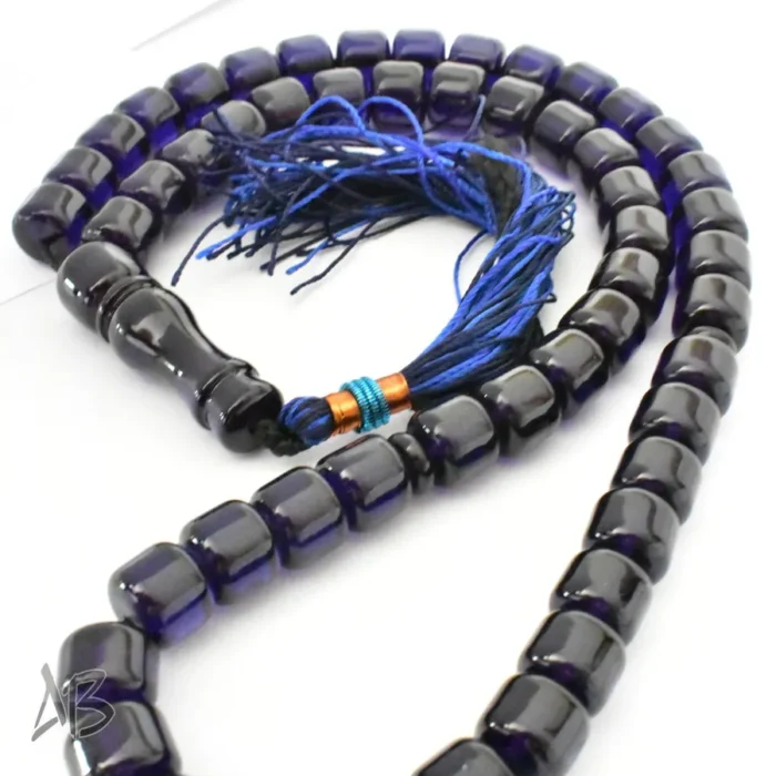 تسبیح سندلوس بودار 53 دانه اصل کد 1221 استوانه‌ای دو پوست خوشرنگ آقابزرگ - Image 8