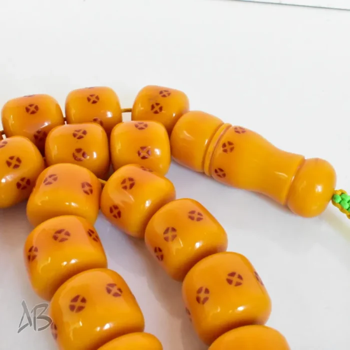 تسبیح سندلوس بودار 33 دانه اصل داغ‌دار کد 1200 سایز 27 بسیار درشت و غول پیکر - Image 3