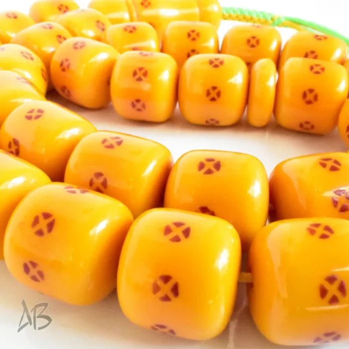 تسبیح سندلوس بودار 33 دانه اصل داغ‌دار کد 1200 سایز 27 بسیار درشت و غول پیکر - Image 7