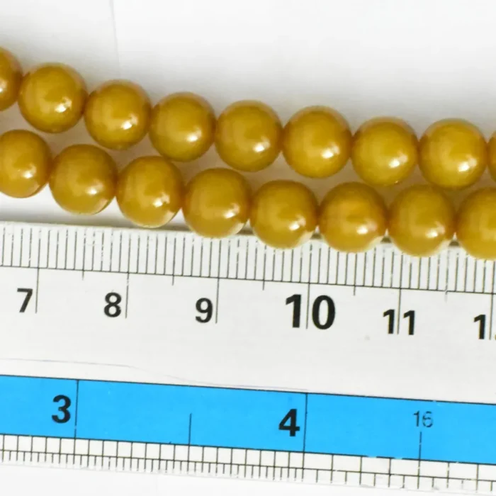 تسبیح سندلوس 100 دانه (101 دانه) کد 1231 بودار گرد قهوه‌ای روشن سایز 7 آقابزرگ - Image 3