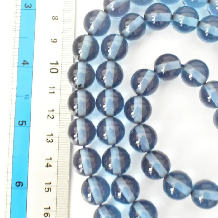 تسبیح سندلوس 51 دانه اصل بودار گرد رنگ آبی روشن شماره 11 کد 1240 آقابزرگ - Image 5