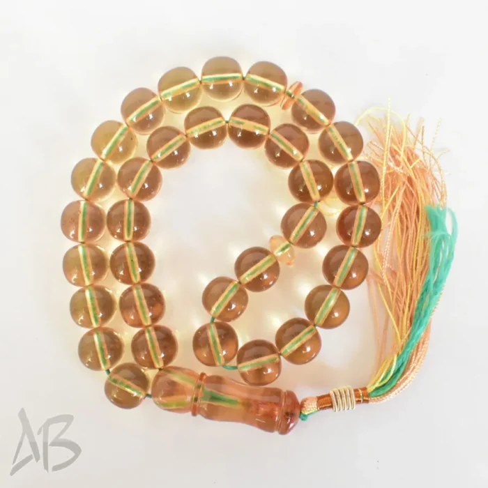 تسبیح سندلوس 33 دانه بودار گرد شماره 15 خوشرنگ و خوش دست کد 1244 آقابزرگ - Image 5