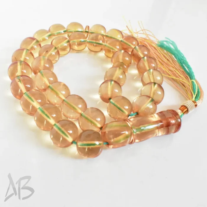 تسبیح سندلوس 33 دانه بودار گرد شماره 15 خوشرنگ و خوش دست کد 1244 آقابزرگ - Image 6