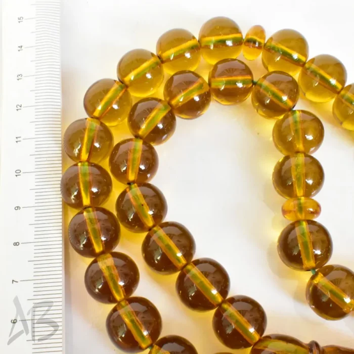 تسبیح سندلوس 33 دانه بودار گرد خوشرنگ بسیار زیبا سایز 13 در 14 کد 1245 آقابزرگ - Image 4