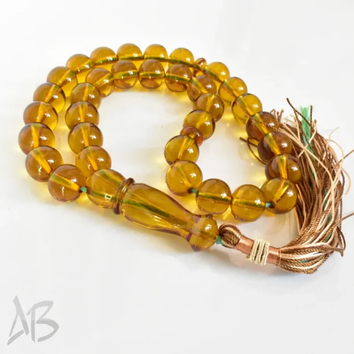 تسبیح سندلوس 33 دانه بودار گرد خوشرنگ بسیار زیبا سایز 13 در 14 کد 1245 آقابزرگ - Image 6