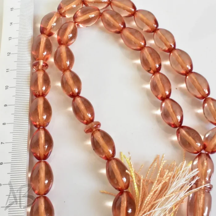 تسبیح سندلوس 33 دانه بودار تراش گندمی زیبا شماره 11 در 16 کد 1246 آقابزرگ - Image 3