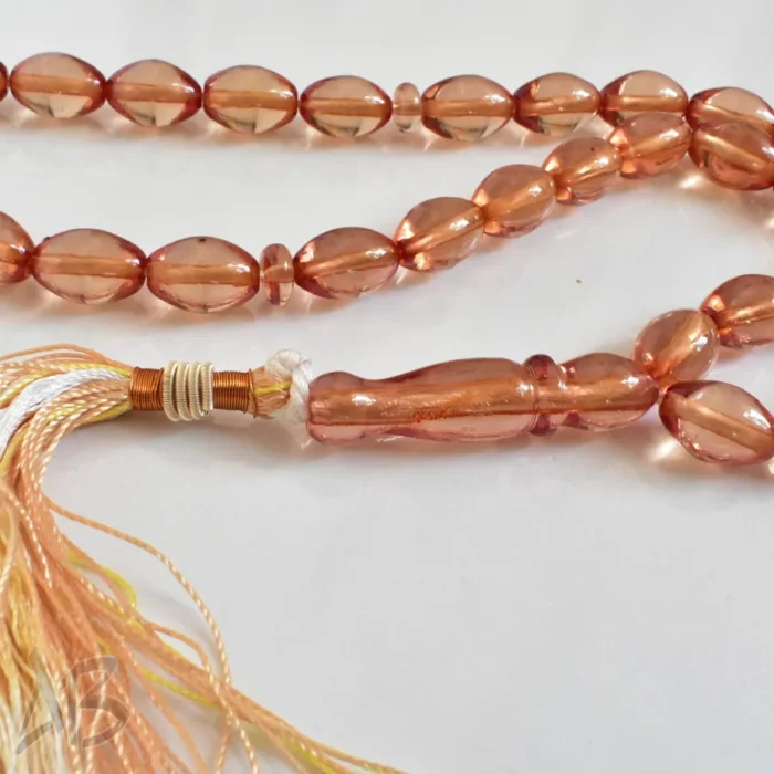 تسبیح سندلوس 33 دانه بودار تراش گندمی زیبا شماره 11 در 16 کد 1246 آقابزرگ - Image 6