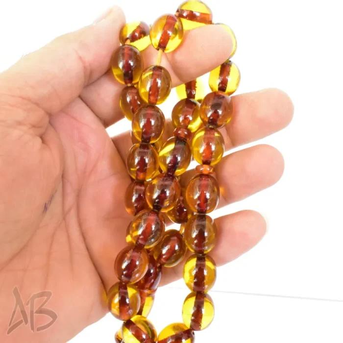 تسبیح سندلوس 33 دانه اصل کد 1249 بودار تراش بیضی تورنگ مشکی بسیار جذاب آقابزرگ - Image 3