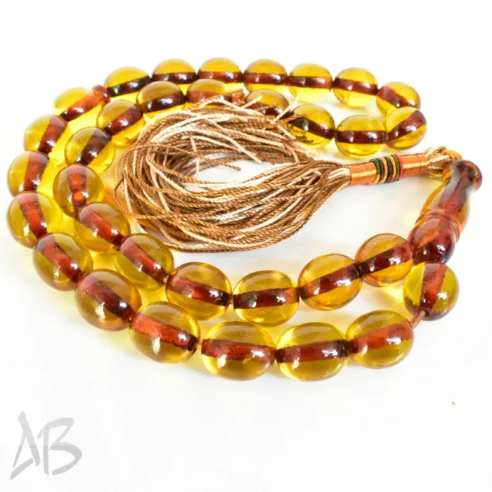 تسبیح سندلوس 33 دانه اصل کد 1249 بودار تراش بیضی تورنگ مشکی بسیار جذاب آقابزرگ - Image 5