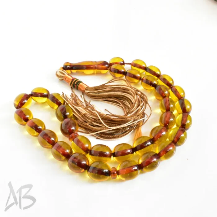 تسبیح سندلوس 33 دانه اصل کد 1249 بودار تراش بیضی تورنگ مشکی بسیار جذاب آقابزرگ - Image 7