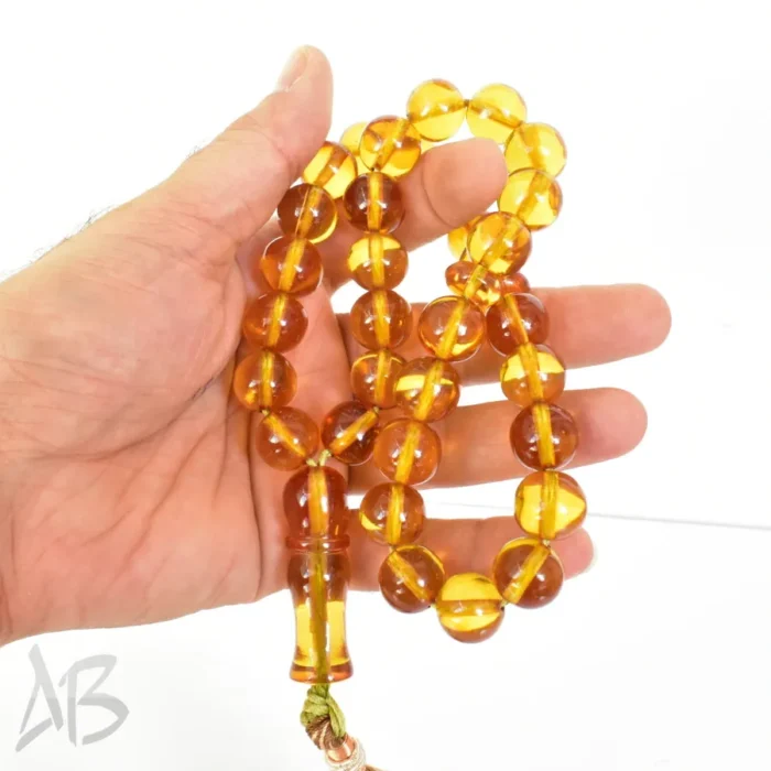 تسبیح سندلوس 33 دانه بودار گرد خوشدست زیبا سایز 14 کد 1251 آقابزرگ - Image 3