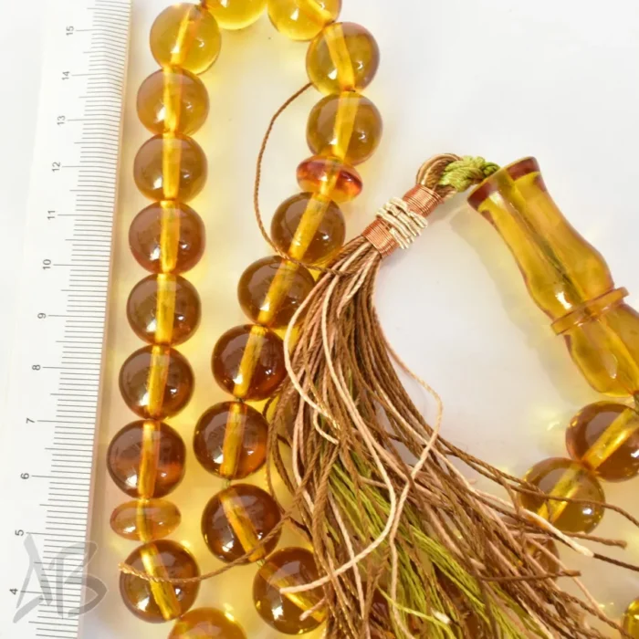 تسبیح سندلوس 33 دانه بودار گرد خوشدست زیبا سایز 14 کد 1251 آقابزرگ - Image 4