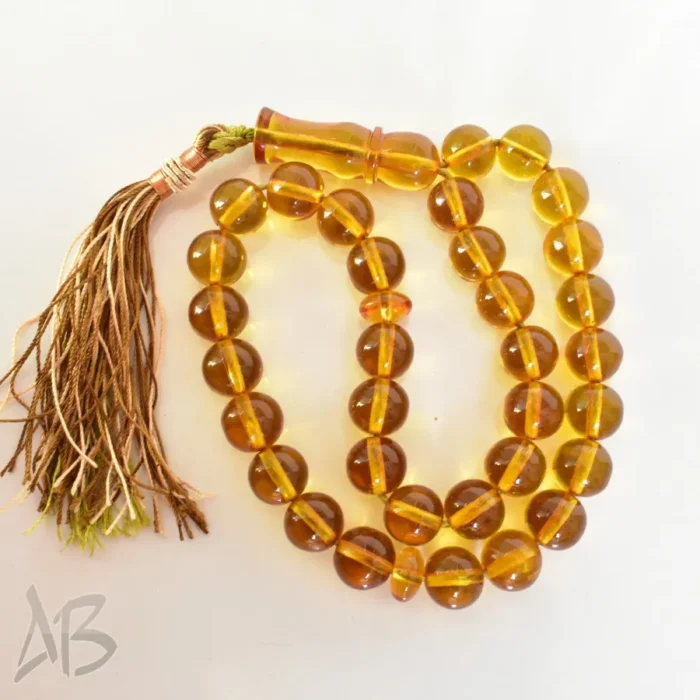 تسبیح سندلوس 33 دانه بودار گرد خوشدست زیبا سایز 14 کد 1251 آقابزرگ - Image 5