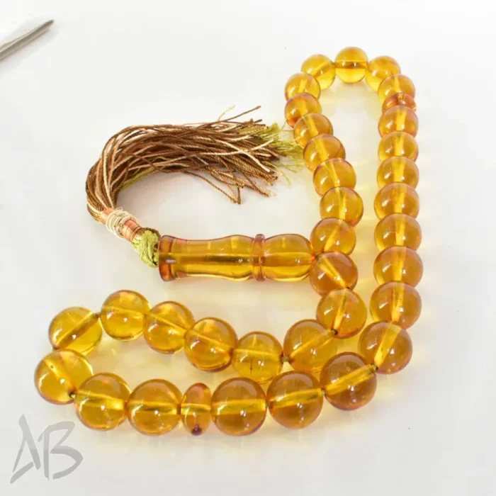 تسبیح سندلوس 33 دانه بودار گرد خوشدست زیبا سایز 14 کد 1251 آقابزرگ - Image 7