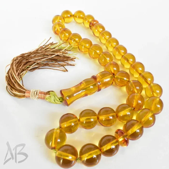 تسبیح سندلوس 33 دانه بودار گرد خوشدست زیبا سایز 14 کد 1251 آقابزرگ - Image 8