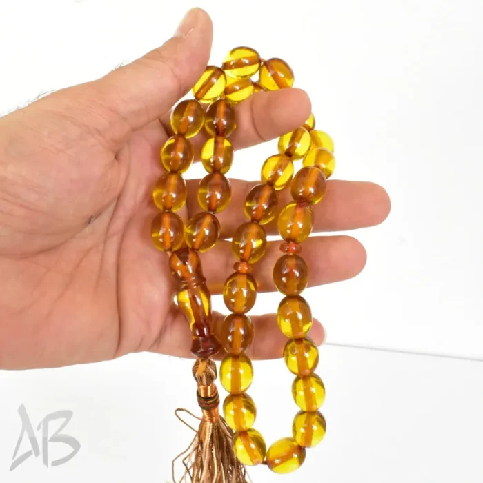 تسبیح سندلوس 33 دانه اصل کد 1253 بودار  بیضی خوشرنگ شماره 12 در 14 آقابزرگ - Image 3