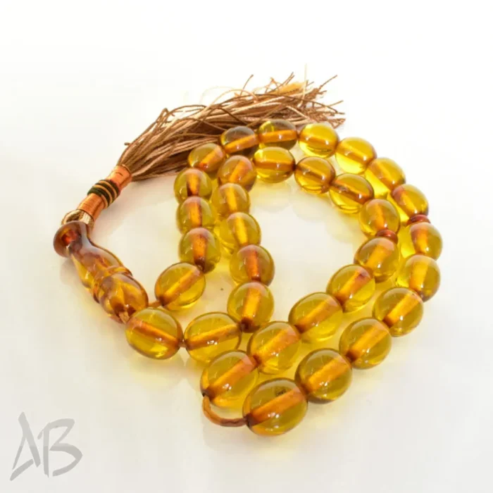 تسبیح سندلوس 33 دانه اصل کد 1253 بودار  بیضی خوشرنگ شماره 12 در 14 آقابزرگ - Image 6