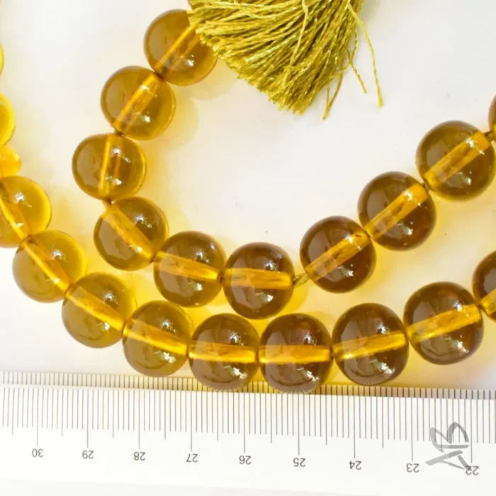 تسبیح سندلوس 33 دانه اصل بودار گرد با منگوله زیبا سایز 12 در 14 کد 1267 آقابزرگ - Image 4
