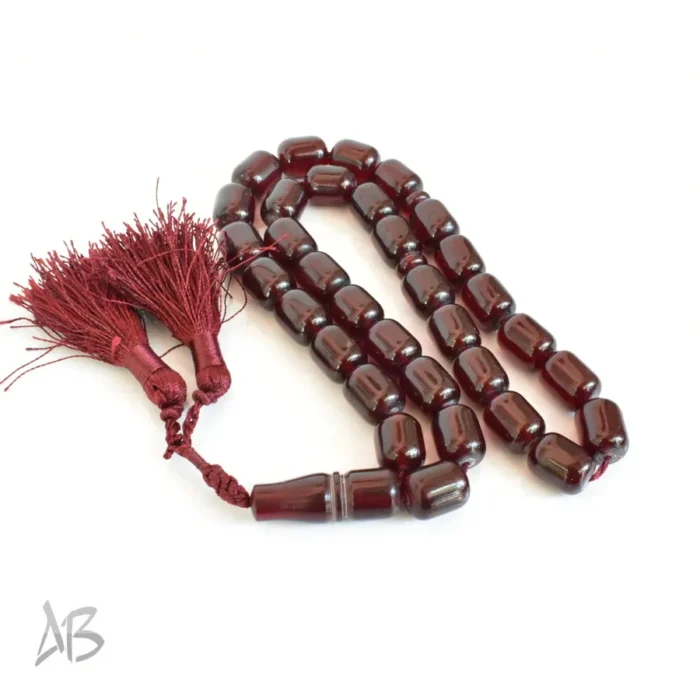 تسبیح سندلوس 33 دانه بودار کد 1271 تراش کپسولی کشیده بسیار زیبا آقابزرگ - Image 6