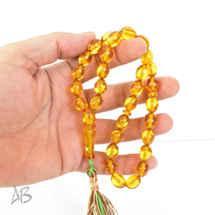 تسبیح سندلوس اصل بودار 33 دانه کد 1272 خربزه‌ای 9 در 12 کوتاه خوشرنگ آقابزرگ - Image 3