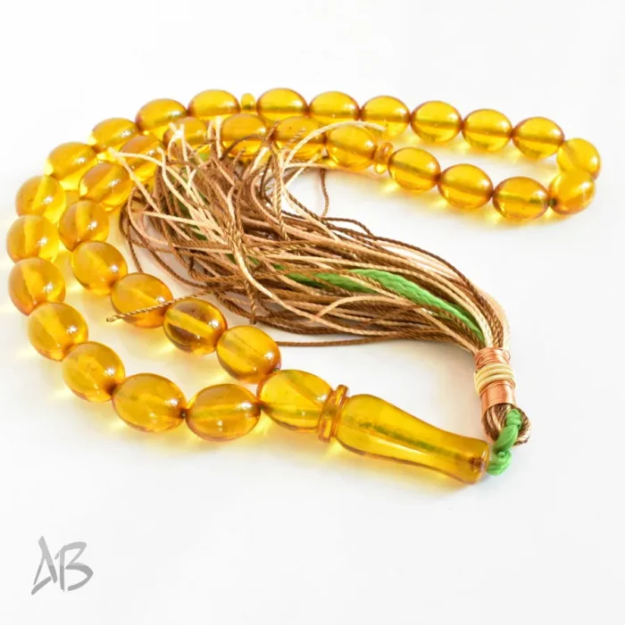 تسبیح سندلوس اصل بودار 33 دانه کد 1272 خربزه‌ای 9 در 12 کوتاه خوشرنگ آقابزرگ - Image 6