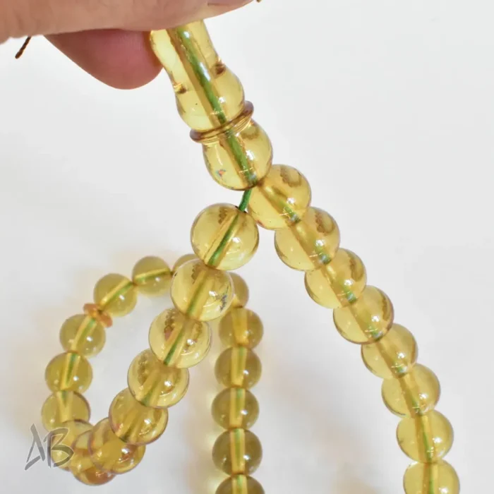 تسبیح سندلوس 33 دانه اصل کد 1275 بودار گرد سایز 13 خوش تراش آقابزرگ - Image 5