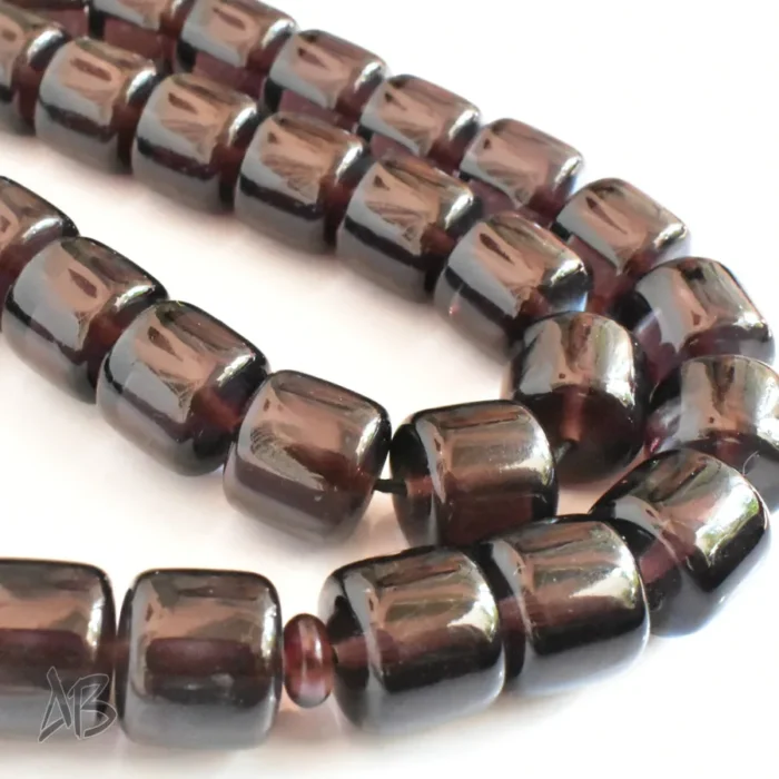 تسبیح سندلوس بودار 35 دانه اصل کد 1278 استوانه‌ای دوپوست مشکی و سبز آقابزرگ - Image 4