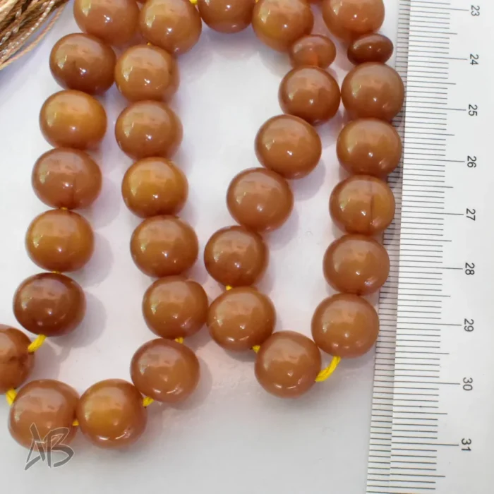 تسبیح سندلوس 33 دانه اصل کد 1279 بودار گرد سایز 11 خوش رنگ کوتاه آقابزرگ - Image 3