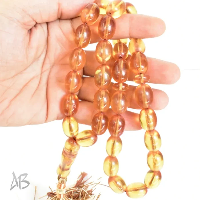 تسبیح سندلوس اصل بودار 33 دانه کد 1281 خربزه‌ای درشت خوشرنگ آقابزرگ - Image 3