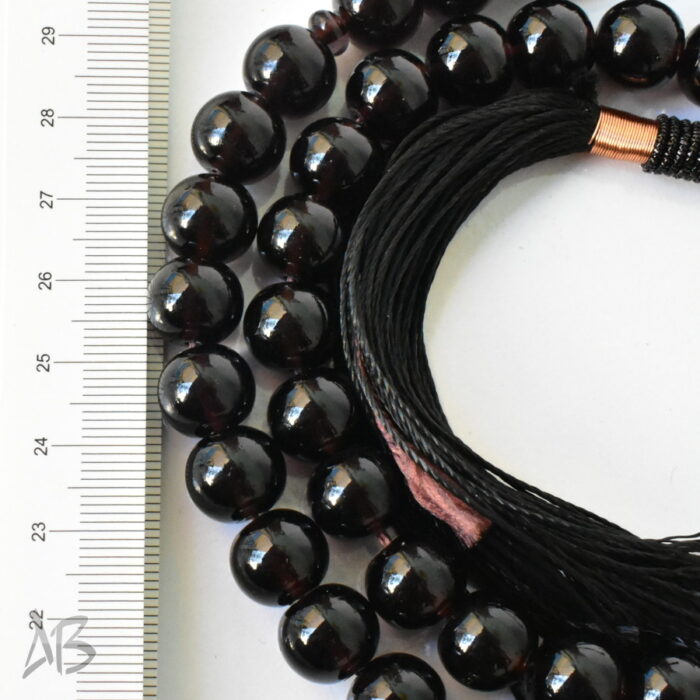 تسبیح سندلوس 51 دانه اصل بودار گرد مشکی رنگ جذاب سایز 10 کد 1285 آقابزرگ - Image 4