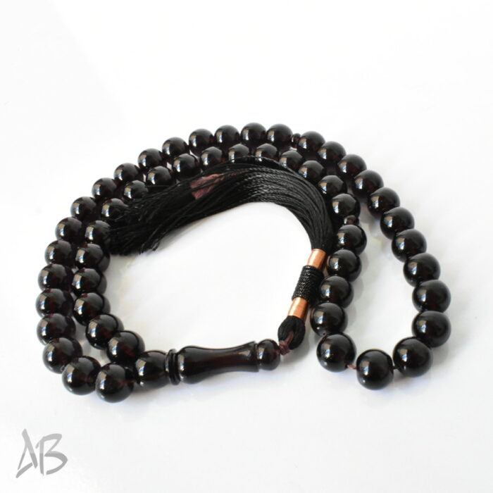 تسبیح سندلوس 51 دانه اصل بودار گرد مشکی رنگ جذاب سایز 10 کد 1285 آقابزرگ - Image 7