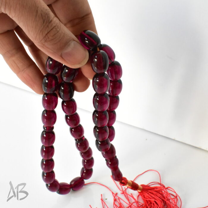 تسبیح سندلوس 35 دانه اصل کد 1286 بودار خربزه‌ای جذاب و خوشدست آقابزرگ - Image 3