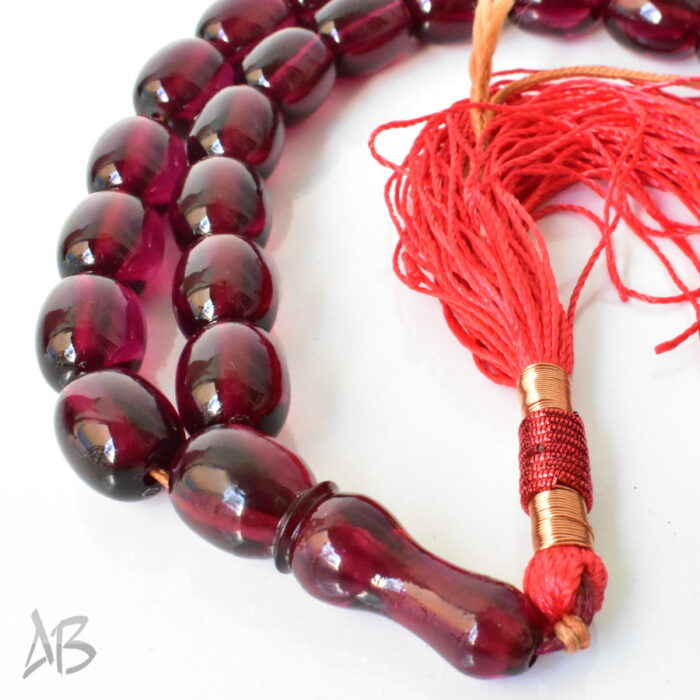 تسبیح سندلوس 35 دانه اصل کد 1286 بودار خربزه‌ای جذاب و خوشدست آقابزرگ - Image 6