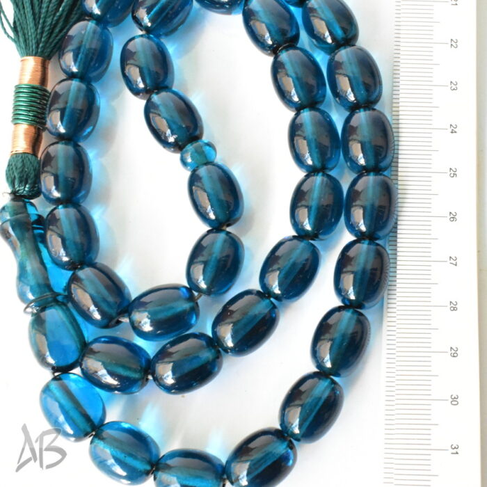 تسبیح سندلوس 35 دانه اصل کد 1287 بودار خربزه‌ای بسیار زیبا آقابزرگ - Image 3