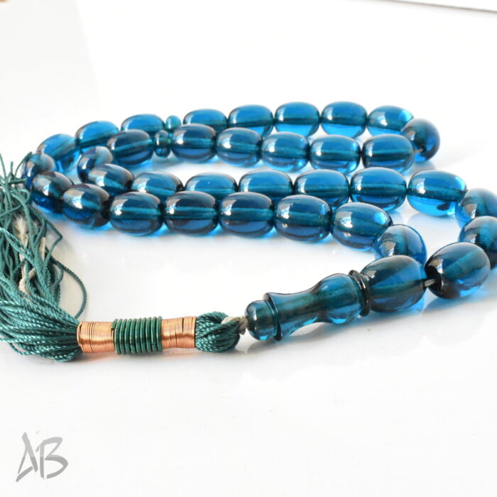 تسبیح سندلوس 35 دانه اصل کد 1287 بودار خربزه‌ای بسیار زیبا آقابزرگ - Image 8