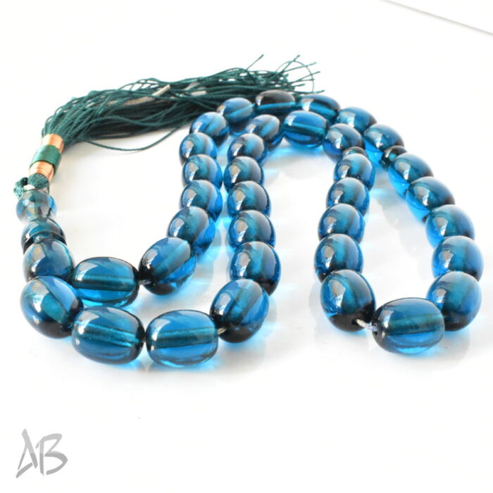 تسبیح سندلوس 35 دانه اصل کد 1287 بودار خربزه‌ای بسیار زیبا آقابزرگ - Image 9