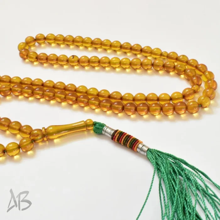 تسبیح سندلوس 100 دانه (101 دانه) کد 1148 بودار گرد سبز بسیار زیبا آقابزرگ - Image 6