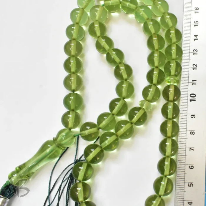 تسبیح سندلوس 51 دانه اصل بودار گرد سبز 10 در 12 کد 1179 آقابزرگ - Image 3