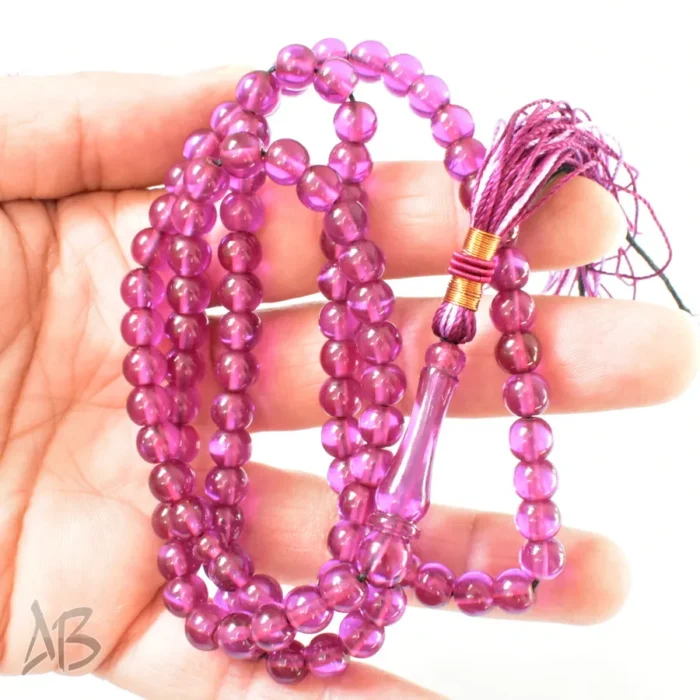 تسبیح سندلوس 100 دانه (101 دانه) کد 1204 بودار گرد خوشرنگ سایز 7 آقابزرگ - Image 4