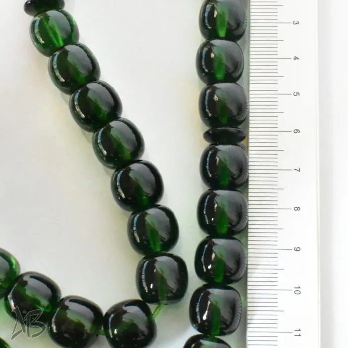 تسبیح سندلوس 33 دانه اصل سبز رنگ کد 1294 بودار تراش گرد فندقی آقابزرگ - Image 4